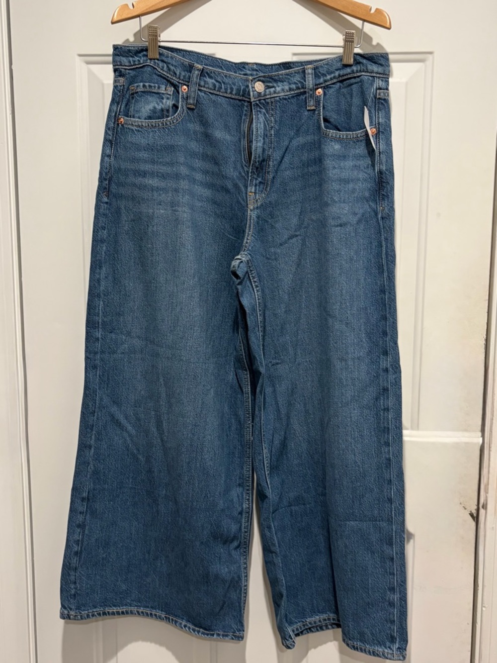 GAP Women’s Baggy Mid Rise Denim Jeans, 12 Petite